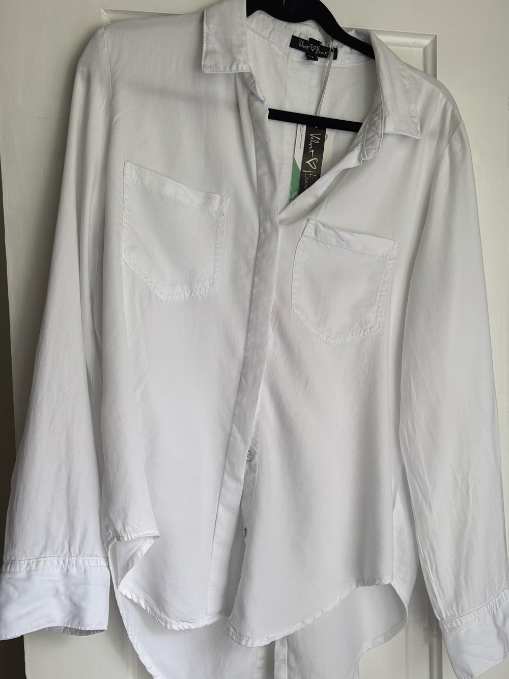 NWT White Long Sleeve Linen Shirt